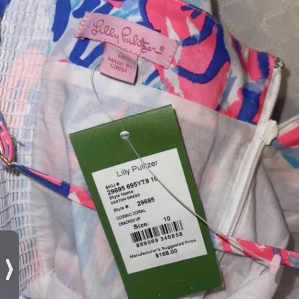 Lilly Pulitzer Cosmic Coral Cracked Up Easton NWT - Picture 5 of 5